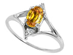 Tommaso Design™ Oval 6x4 mm Genuine Citrine Ring
