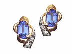 Tommaso Design™ Oval 6x4 mm Genuine Tanzanite Earrings