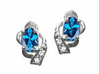 Tommaso Design™ Oval 6x4 mm Genuine Blue Topaz Earrings