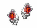 Tommaso Design™ Oval 6x4 mm Genuine Garnet Earrings