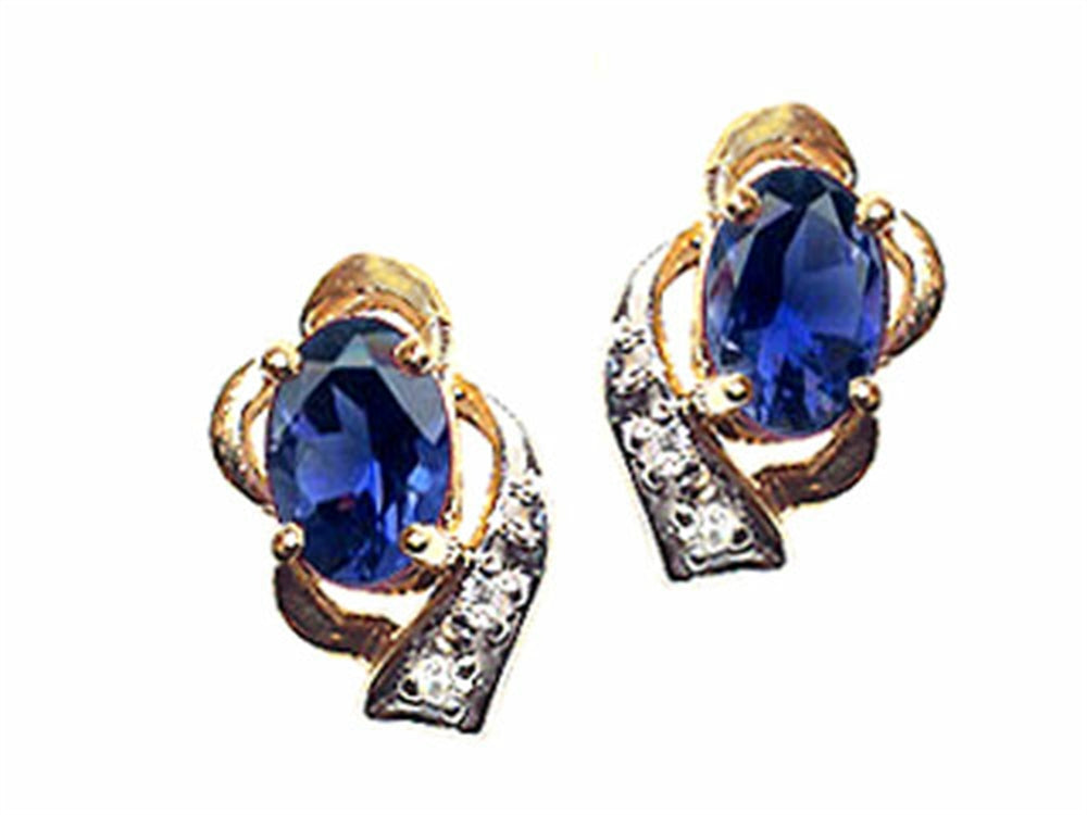 Tommaso Design™ Oval 6x4 mm Genuine Iolite Earrings