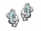 Tommaso Design™ Oval 6x4 mm Genuine Aquamarine Earrings