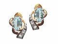 Tommaso Design™ Oval 6x4 mm Genuine Aquamarine Earrings