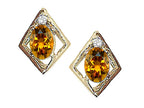 Tommaso Design™ Oval 6x4mm Genuine Citrine Earrings