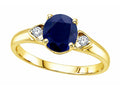Tommaso Design™ Round 7mm Genuine Sapphire Ring