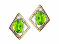 Tommaso Design™ Oval 6x4mm Genuine Peridot Earrings