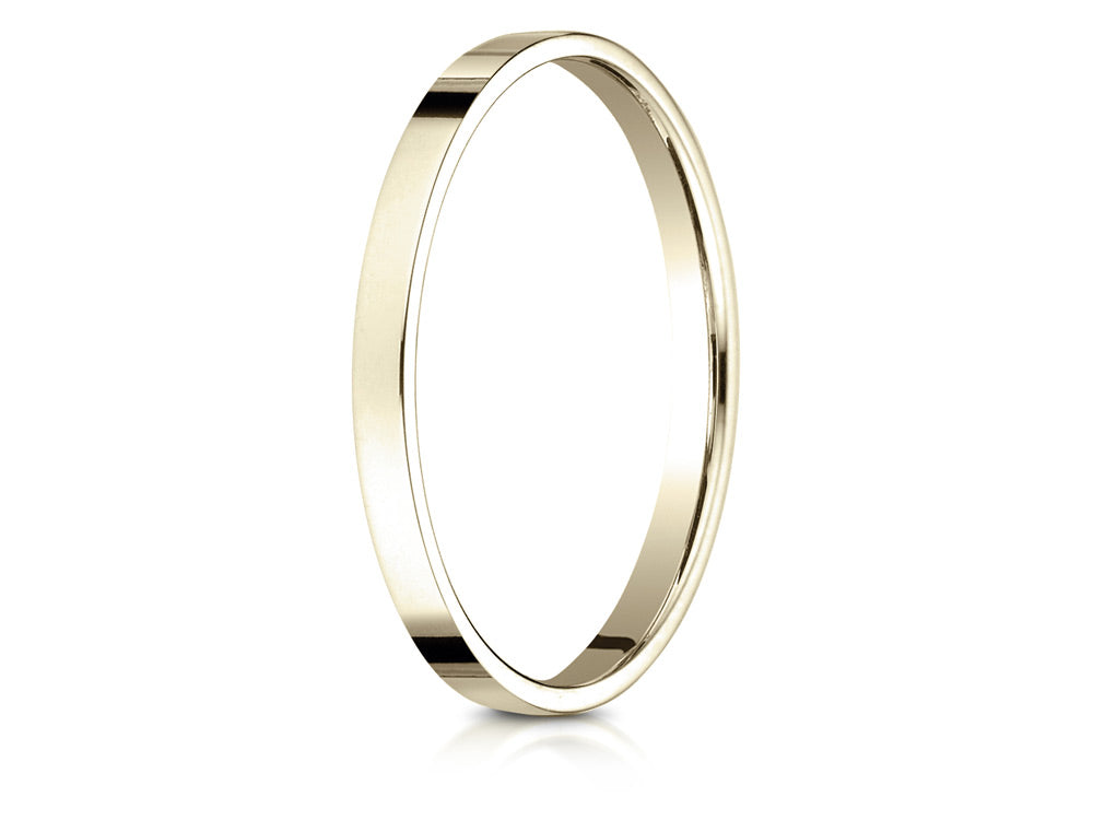 Benchmark® 14k Gold 2.0mm Traditional Flat Wedding Band / Ring
