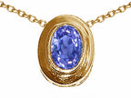 Tommaso Design™ Oval 7x5mm Genuine Tanzanite Pendant Necklace