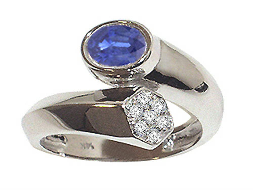 Tommaso Design™ Genuine Sapphire Ring