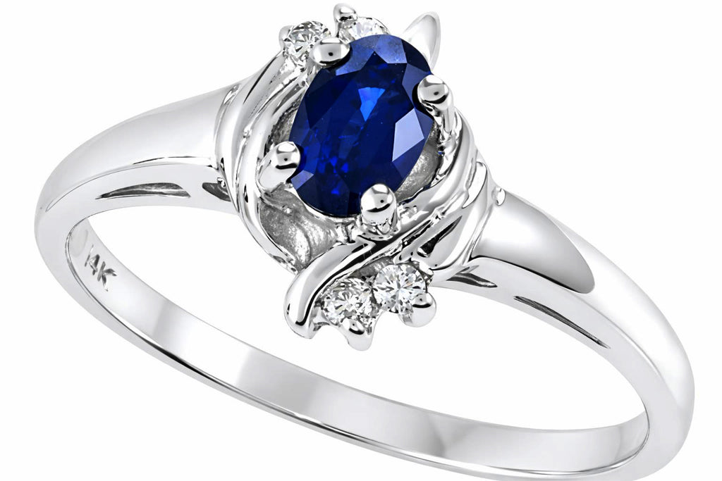 Tommaso Design™ Genuine Sapphire Ring