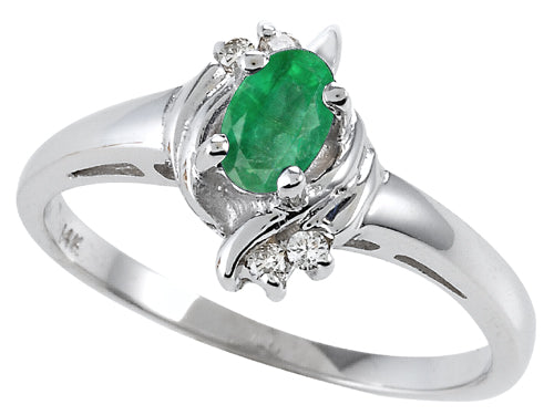 Tommaso Design™ Genuine Emerald Ring