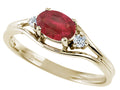 Tommaso Design™ Genuine Ruby and Diamonds Ring