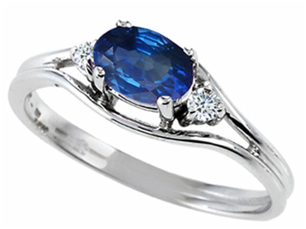 Tommaso Design™ Genuine Sapphire Ring