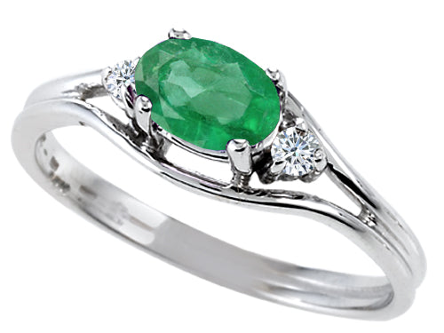 Tommaso Design™ Genuine Emerald Ring