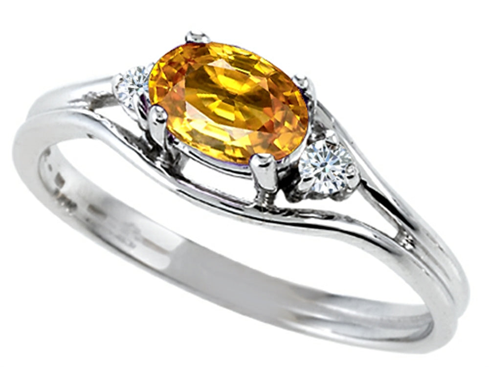 Tommaso Design™ Oval 6x4 mm Genuine Citrine Ring