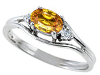 Tommaso Design™ Oval 6x4 mm Genuine Citrine Ring
