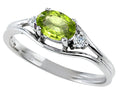Tommaso Design™ Oval 6x4 mm Genuine Peridot Ring