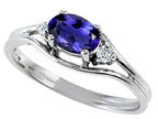 Tommaso Design™ Oval 6x4 mm Genuine Iolite Ring