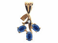 Tommaso Design™ Oval 5x3mm Genuine Sapphire Pendant Necklace