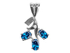 Tommaso Design™ Oval 5x3mm Genuine Blue Topaz Pendant Necklace
