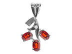 Tommaso Design™ Oval 5x3mm Genuine Garnet Pendant Necklace