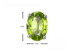 Tommaso Design™ 7x5mm Oval Genuine Peridot Earrings Studs
