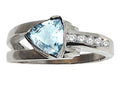 Tommaso Design™ Genuine Aquamarine Ring