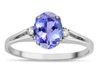 Tommaso Design™ Oval 7x5mm Genuine Tanzanite Ring
