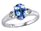 Tommaso Design™ Oval 7x5mm Genuine Tanzanite Ring