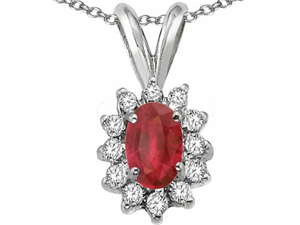 Tommaso Design™ Genuine Ruby Pendant Necklace