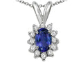 Tommaso Design™ Oval 7x5mm Genuine Iolite Pendant Necklace