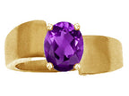 Tommaso Design™ Genuine Amethyst Ring