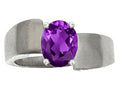 Tommaso Design™ Genuine Amethyst Ring