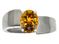 Tommaso Design™ Oval 9x7mm Genuine Citrine Ring