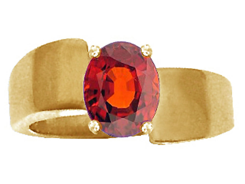 Tommaso Design™ Genuine Garnet Ring