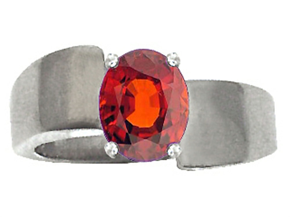Tommaso Design™ Genuine Garnet Ring