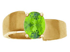 Tommaso Design™ Oval 9x7mm Genuine Peridot Ring