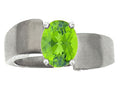 Tommaso Design™ Oval 9x7mm Genuine Peridot Ring