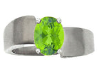 Tommaso Design™ Oval 9x7mm Genuine Peridot Ring