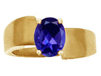 Tommaso Design™ Oval 9x7mm Genuine Iolite Ring