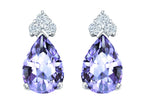Tommaso Design™ Pear Shape 7x5mm Genuine Tanzanite Earrings