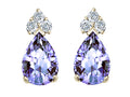 Star K Pear Shape 7x5mm Genuine Tanzanite Earrings