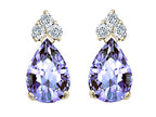 Star K Pear Shape 7x5mm Genuine Tanzanite Earrings