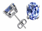 Tommaso Design™ Oval 7x5mm Genuine Tanzanite Earrings