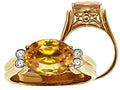 Tommaso Design™ Oval 10x8 mm Genuine Citrine Ring