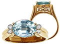 Tommaso Design™ Large Aquamarine Ring