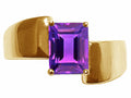 Tommaso Design™ Genuine Amethyst Ring