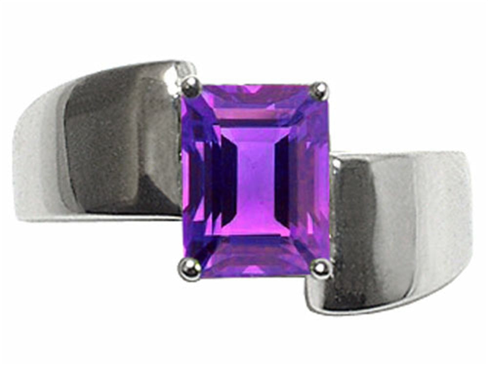 Tommaso Design™ Genuine Amethyst Ring