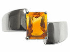 Tommaso Design™ Emerald Octagon Cut 8x6mm Genuine Citrine Ring