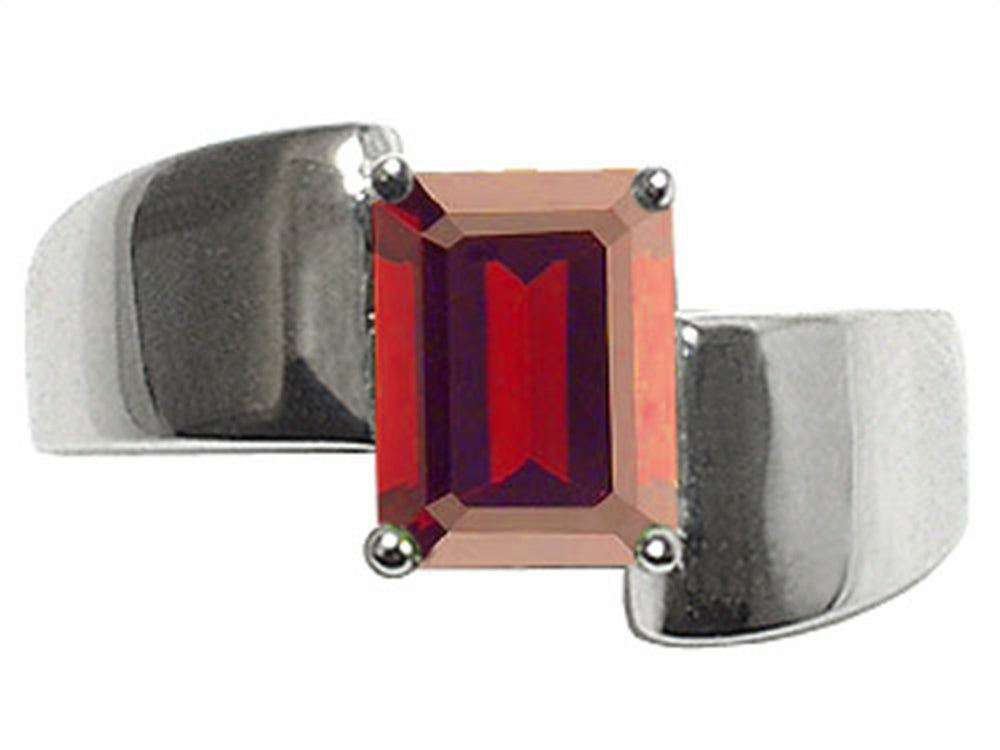 Tommaso Design™ Genuine Garnet Ring